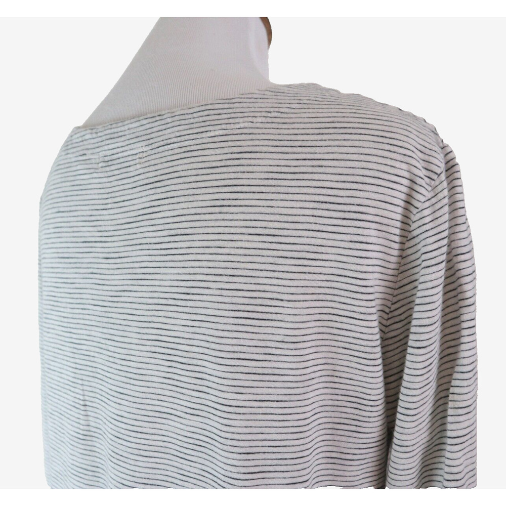 Habitat Size XS Striped Cotton Jersey Knit Top Tie Black White - Picture 5 of 10